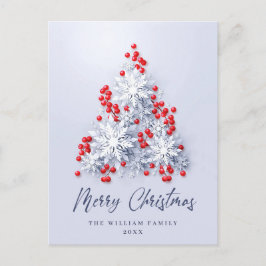 Elegant Snowflakes kerstcadeaudag Briefkaart