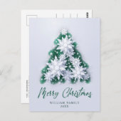 Elegant Snowflakes kerstcadeaudag Briefkaart (Voorkant / Achterkant)