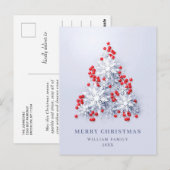 Elegant Snowflakes kerstcadeaudag Briefkaart (Voorkant / Achterkant)