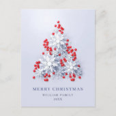 Elegant Snowflakes kerstcadeaudag Briefkaart (Voorkant)