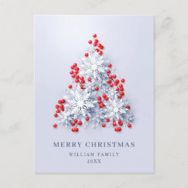 Elegant Snowflakes kerstcadeaudag Briefkaart