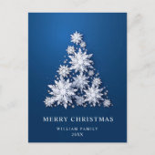 Elegant Snowflakes kerstcadeaudag Briefkaart (Voorkant)