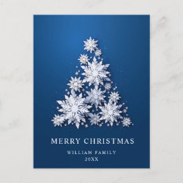 Elegant Snowflakes kerstcadeaudag Briefkaart