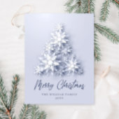 Elegant Snowflakes kerstcadeaudag Briefkaart