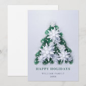 Elegant Snowflakes kerstcadeaudag Feestdagenkaart (Voorkant / Achterkant)