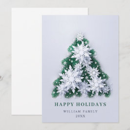 Elegant Snowflakes kerstcadeaudag Feestdagenkaart