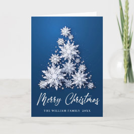 Elegant Snowflakes kerstcadeaudag Kaart