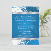 Elegant Snowflakes-kerstfeest Kaart (Staand voorkant)