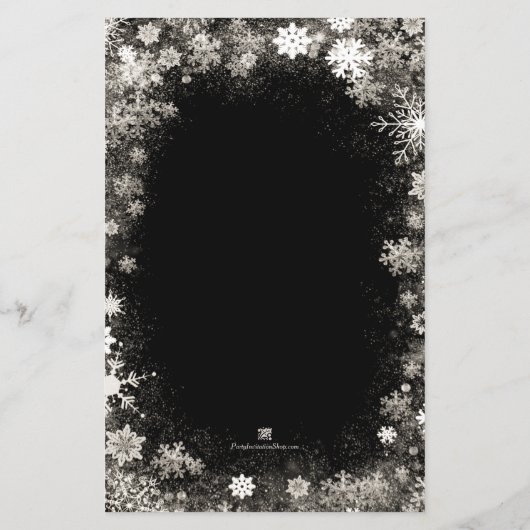 Elegant Snowflakes kerstfeestdagen (Achterkant)