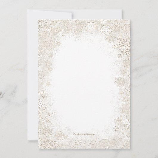 Elegant Snowflakes kerstfeestdagen (Achterkant)