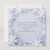 Elegant Snowflakes kerstgroet Feestdagenkaart (Achterkant)