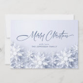 Elegant Snowflakes kerstgroet Feestdagenkaart (Voorkant)