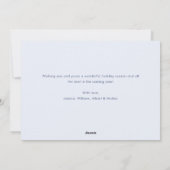 Elegant Snowflakes kerstgroet Feestdagenkaart (Achterkant)