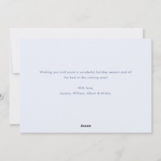 Elegant Snowflakes kerstgroet Feestdagenkaart (Achterkant)