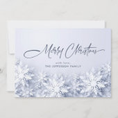 Elegant Snowflakes kerstgroet Feestdagenkaart (Voorkant)