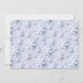 Elegant Snowflakes kerstgroet Feestdagenkaart (Achterkant)