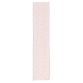 Elegant Snowflakes Kerstmis Blush Pink Korte Tafelloper (Voorkant)