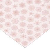 Elegant Snowflakes Kerstmis Blush Pink Korte Tafelloper (Hoek)