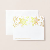 Elegant Snowflakes Kerstwinter Dank je goud Folie Kaarten (Met envelop)