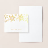 Elegant Snowflakes Kerstwinter Dank je goud Folie Kaarten (Display)
