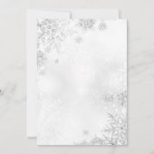 Elegant Snowflakes, lampjes, ballon, kerstfeest Kaart (Achterkant)