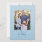 Elegant Snowflakes Lijst Prettige feestdagen Feestdagenkaart (Voorkant)