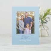 Elegant Snowflakes Lijst Prettige feestdagen Feestdagenkaart (Staand voorkant)