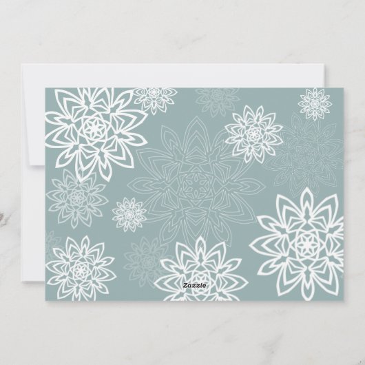 Elegant Snowflakes Love and Light Hanukkah Photo Feestdagenkaart (Achterkant)