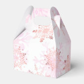 Elegant Snowflakes Meisje Baby shower Bedankdoosjes (Achterkant)