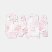 Elegant Snowflakes Meisje Baby shower Bedankdoosjes (Uitgevouwen)