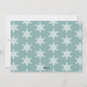 Elegant Snowflakes Merry kerst Aangepaste foto Feestdagenkaart (Achterkant)