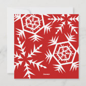 Elegant Snowflakes Merry kerst Aangepaste foto Feestdagenkaart (Achterkant)
