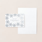 Elegant Snowflakes Merry Kerstry Folie Kaarten (Display)