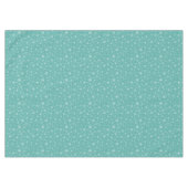 Elegant Snowflakes op Blauwgroen Tafelkleed (Voorkant (Horizontaal))