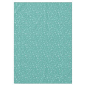 Elegant Snowflakes op Blauwgroen Tafelkleed (Voorkant)