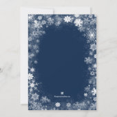 Elegant Snowflakes op Navy Holiday-uitvindingen (Achterkant)