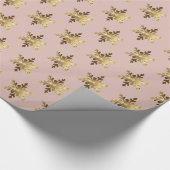 Elegant Snowflakes Patroon Zacht Roze Kerstmis Cadeaupapier (Hoek)