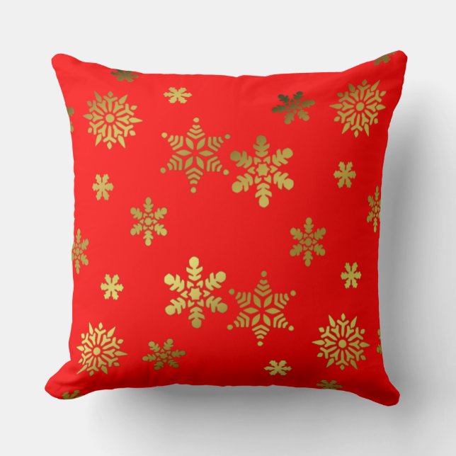 Elegant Snowflakes Pattern Prachtige kerst Kussen (Voorkant)