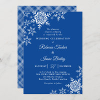 Elegant Snowflakes Pset Deep Blue Wedding