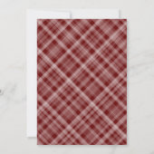 Elegant Snowflakes Pset Red Wedding Invitation Kaart (Achterkant)