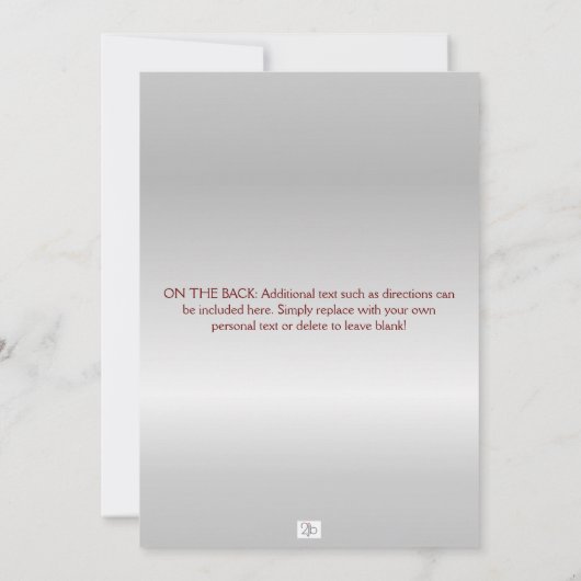 Elegant Snowflakes Red Company Kerstparty Kaart (Achterkant)