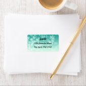 Elegant Snowflakes Retour Adreslabel Etiket (Insitu)