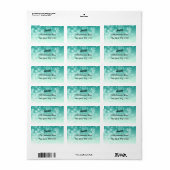 Elegant Snowflakes Retour Adreslabel Etiket (Full Sheet)