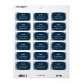 Elegant Snowflakes Retour Adreslabel Etiket (Full Sheet)