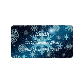 Elegant Snowflakes Retour Adreslabel Etiket