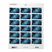 Elegant Snowflakes Retour Adreslabel Etiket (Full Sheet)