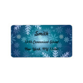 Elegant Snowflakes Retour Adreslabel Etiket (Voorkant)