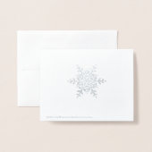 Elegant Snowflakes Simple Moderne Hartelijk dank Folie Kaarten (Met envelop)