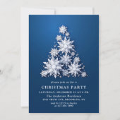 Elegant Snowflakes Tree Holiday CHRISTMAS PARTY Kaart (Voorkant)