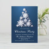 Elegant Snowflakes Tree Vakkerfeest Kaart (Staand voorkant)